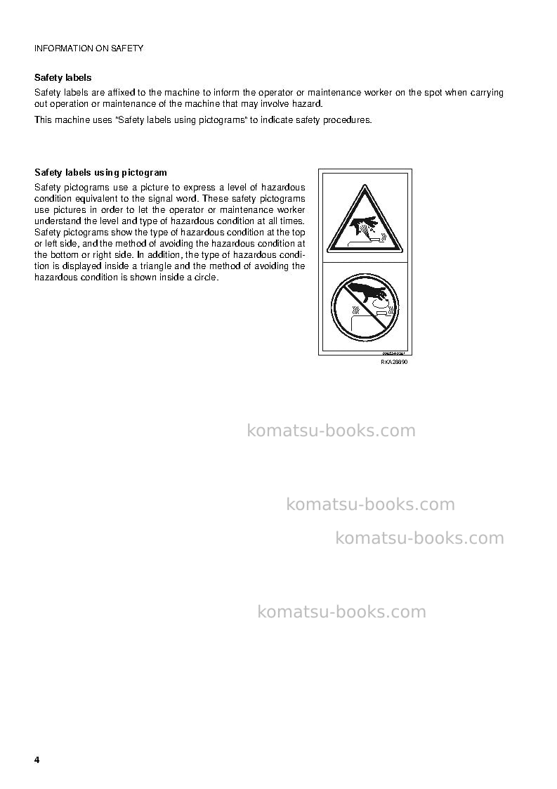 Komatsu pw110r-1ita Operation manual cover Page 6