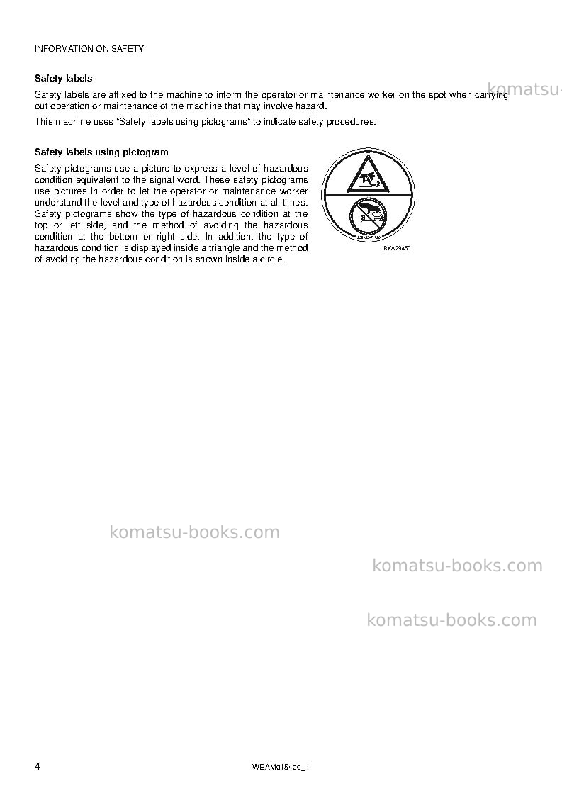 Komatsu wb97r-5ita-tier 3 Operation manual cover Page 6