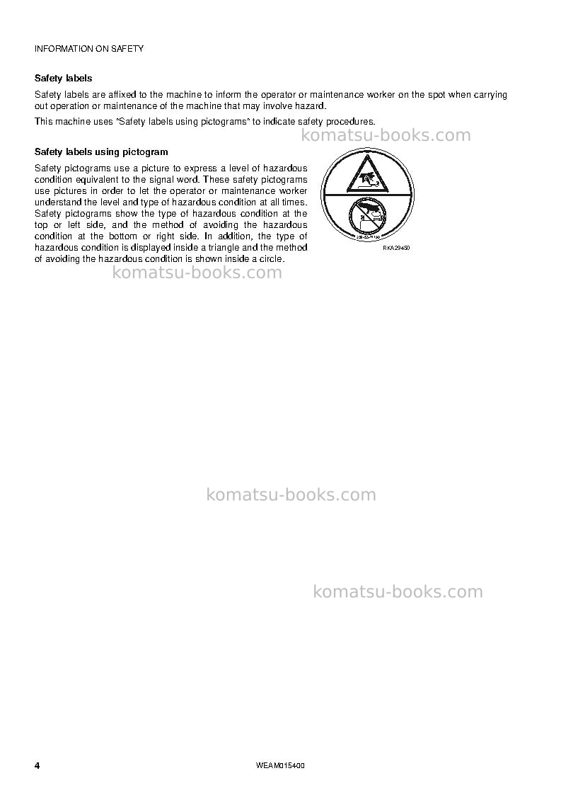 Komatsu wb97r-5ita-tier 3 Operation manual cover Page 6