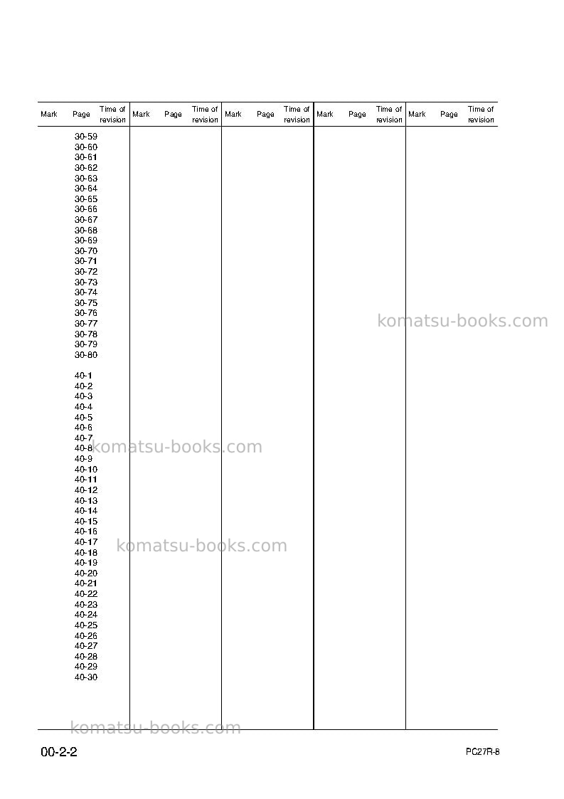 Komatsu pc27r-8jpn Repair & maintenance cover Page 6