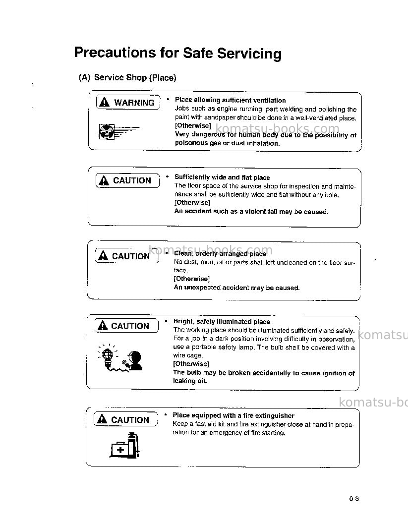 Komatsu 4d106-1bel Repair & maintenance cover Page 6 Komatsu 4d106-1bel Repair & maintenance cover Page 6