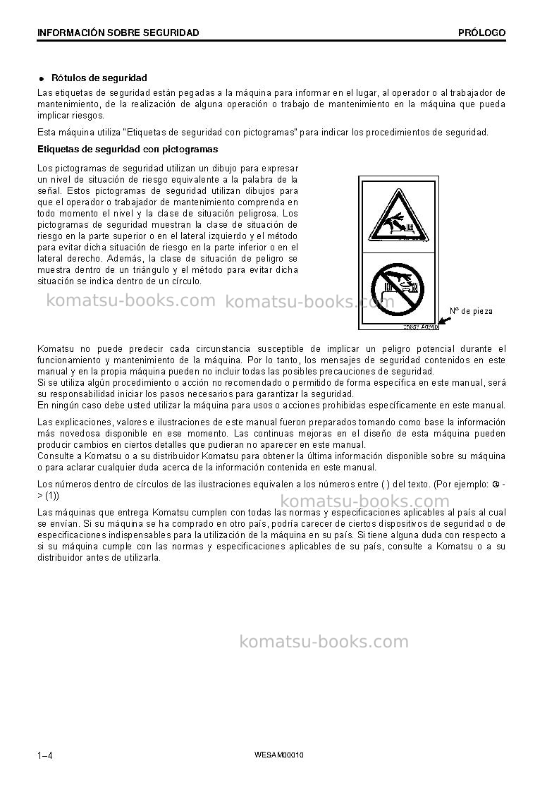 Komatsu pc138us-10ita Manual de operación cover Page 6 Komatsu pc138us-10ita Manual de operación cover Page 6