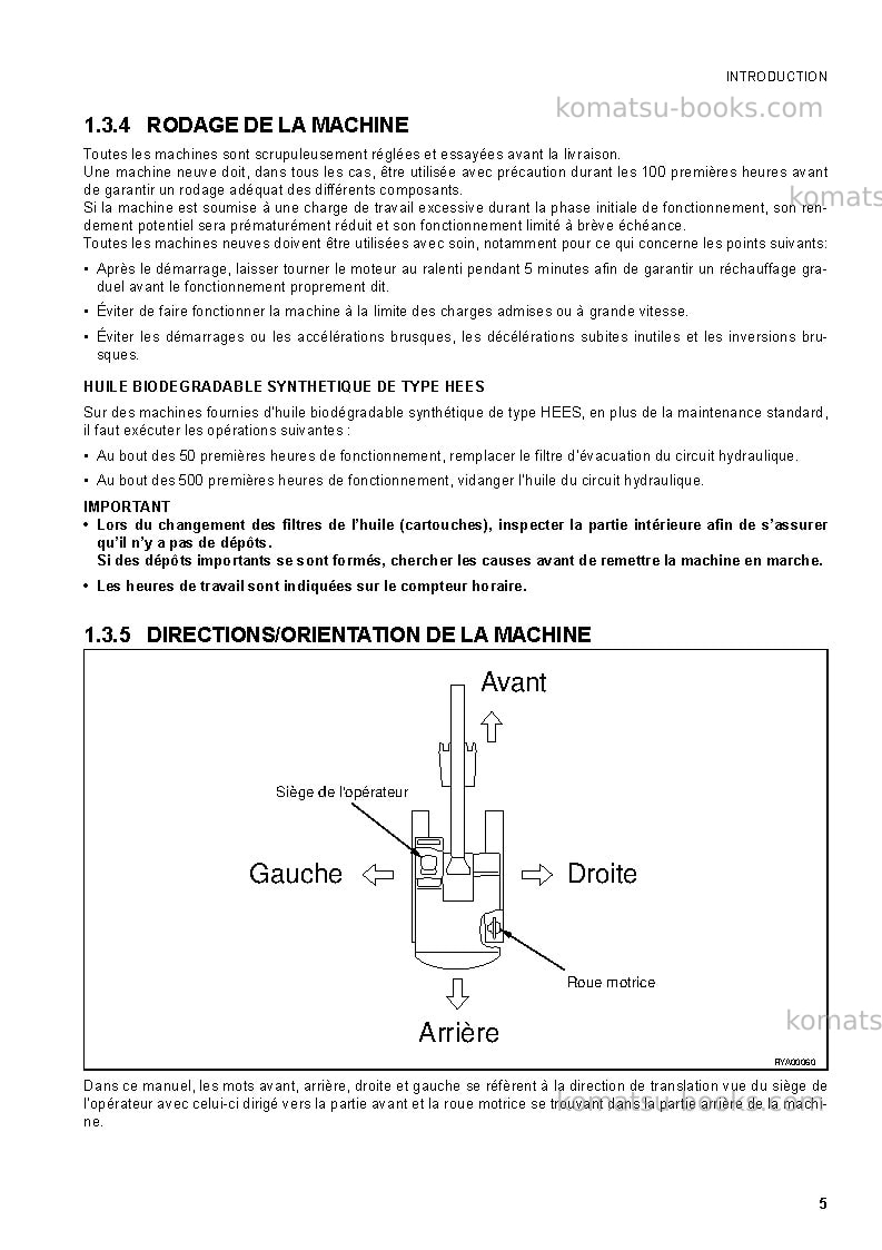 Komatsu pc18mr-2jpn Manuel d'utilisation couverture Page 6