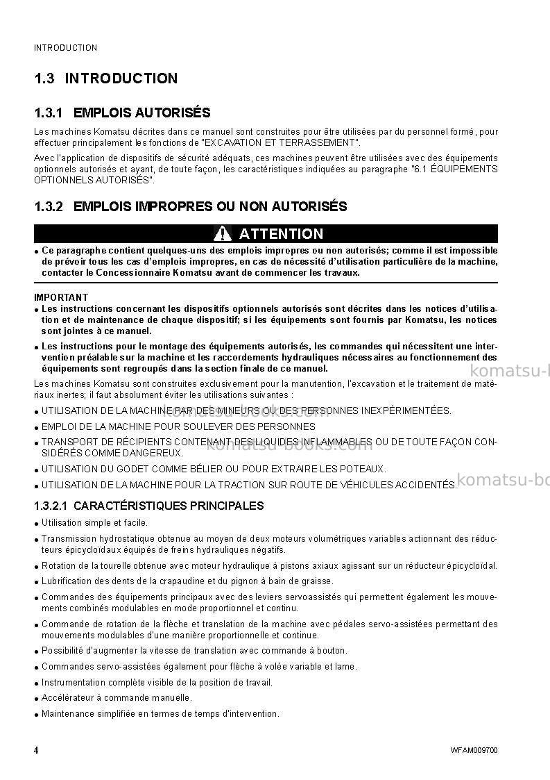 Komatsu pc80mr-3ita Manuel d'utilisation couverture Page 6 Komatsu pc80mr-3ita Manuel d'utilisation couverture Page 6