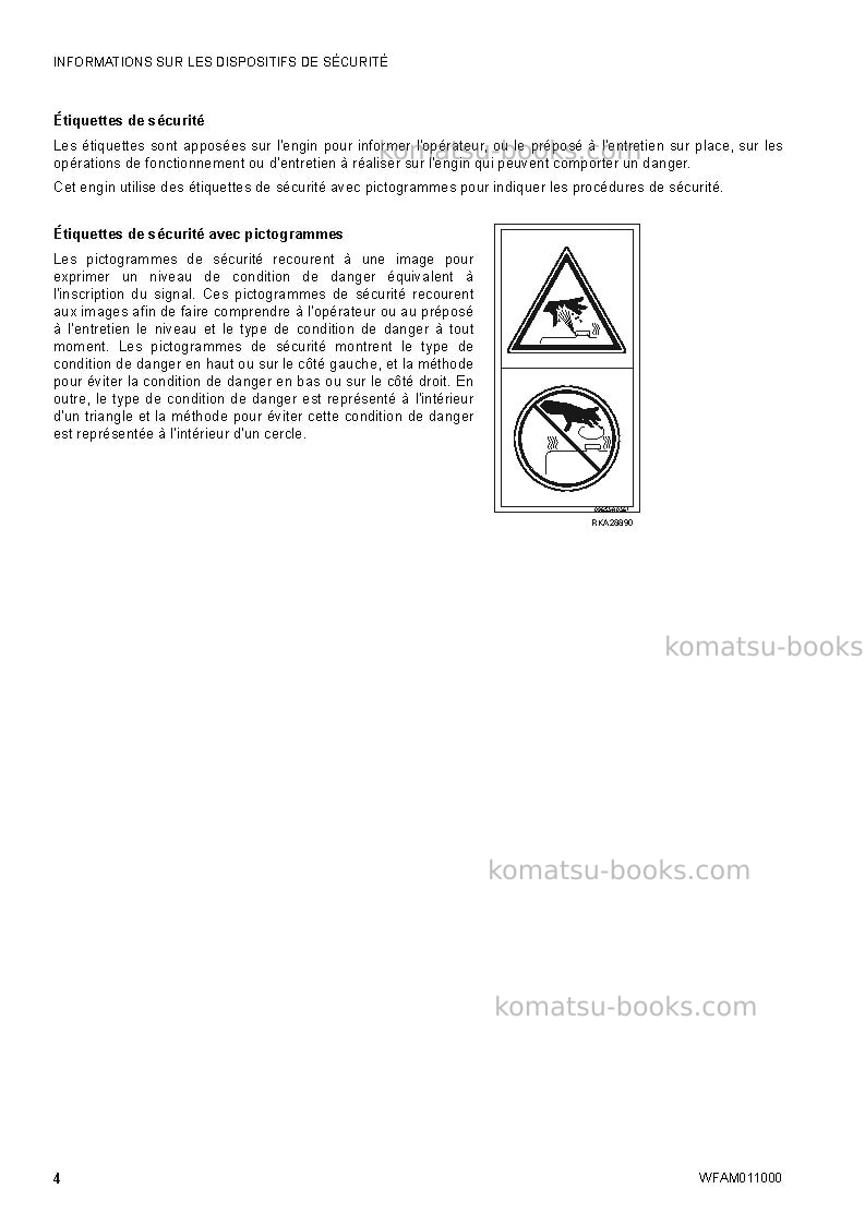 Komatsu ck20-1ita Manuel d'utilisation couverture Page 6 Komatsu ck20-1ita Manuel d'utilisation couverture Page 6