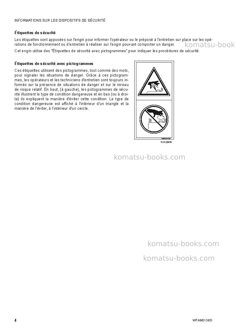 Komatsu pc20mr-2ita Manuel d'utilisation couverture Page 6 Komatsu pc20mr-2ita Manuel d'utilisation couverture Page 6