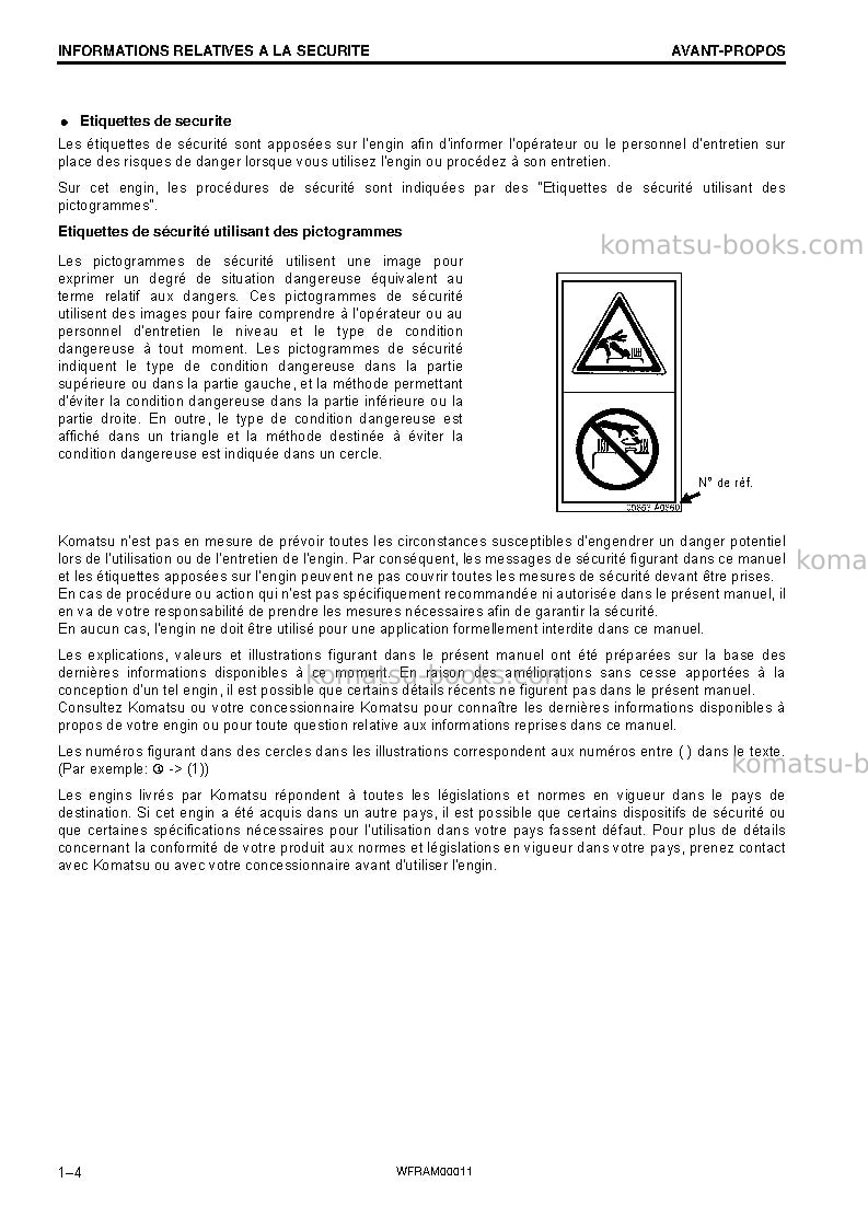 Komatsu pc138us-10ita Manuel d'utilisation couverture Page 6