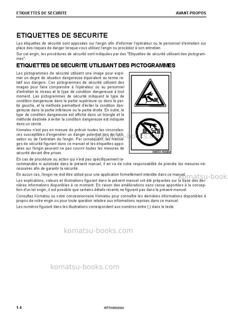 Komatsu pw98mr-10ita Manuel d'utilisation couverture Page 6