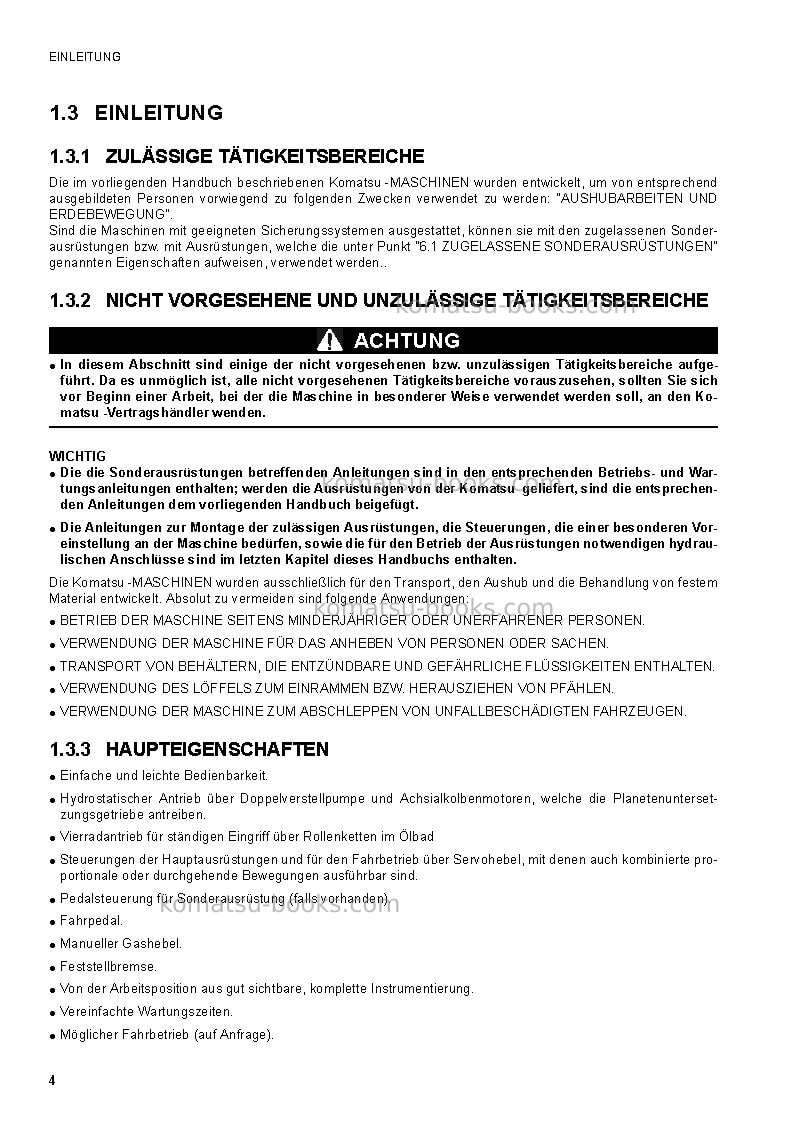 Komatsu sk1020-5ita-turbo Betriebsanleitung Titelseite Seite 6