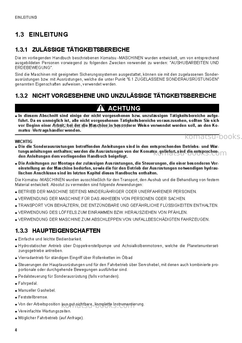 Komatsu sk1026-5ita Betriebsanleitung Titelseite Seite 6 Komatsu sk1026-5ita Betriebsanleitung Titelseite Seite 6
