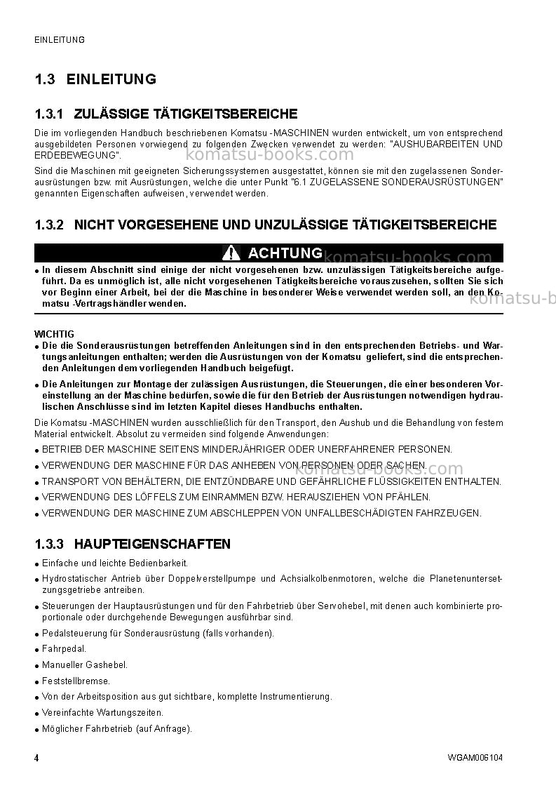 Komatsu ck20-1ita Betriebsanleitung Titelseite Seite 6 Komatsu ck20-1ita Betriebsanleitung Titelseite Seite 6