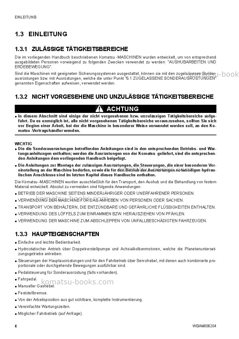 Komatsu ck30-1ita Betriebsanleitung Titelseite Seite 6 Komatsu ck30-1ita Betriebsanleitung Titelseite Seite 6