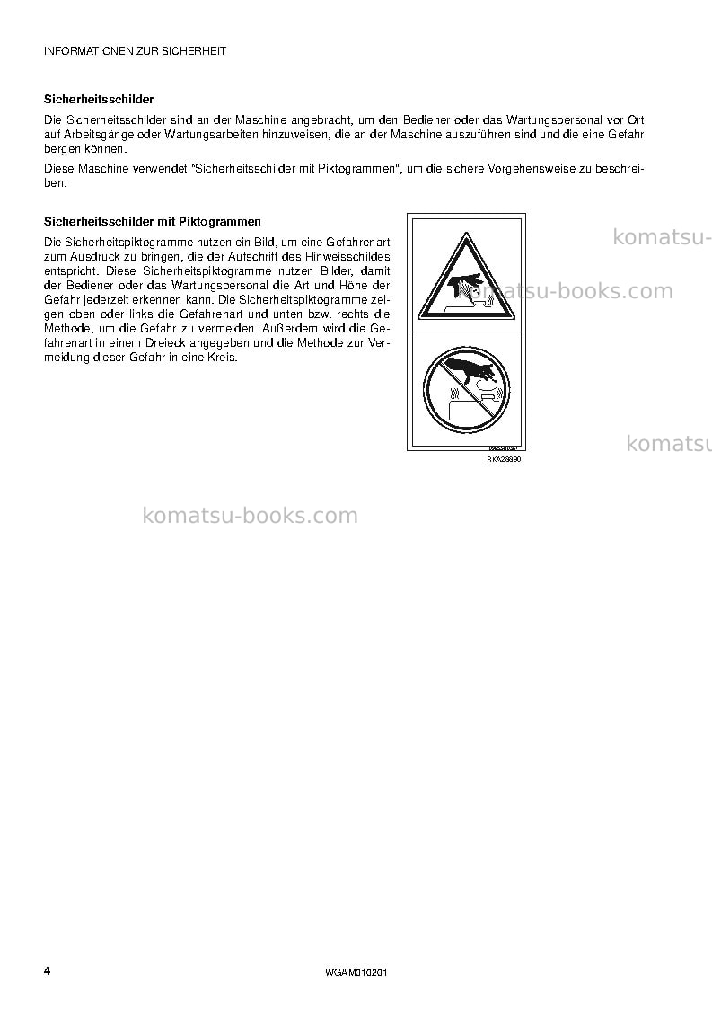 Komatsu sk510-5ita Betriebsanleitung Titelseite Seite 6 Komatsu sk510-5ita Betriebsanleitung Titelseite Seite 6