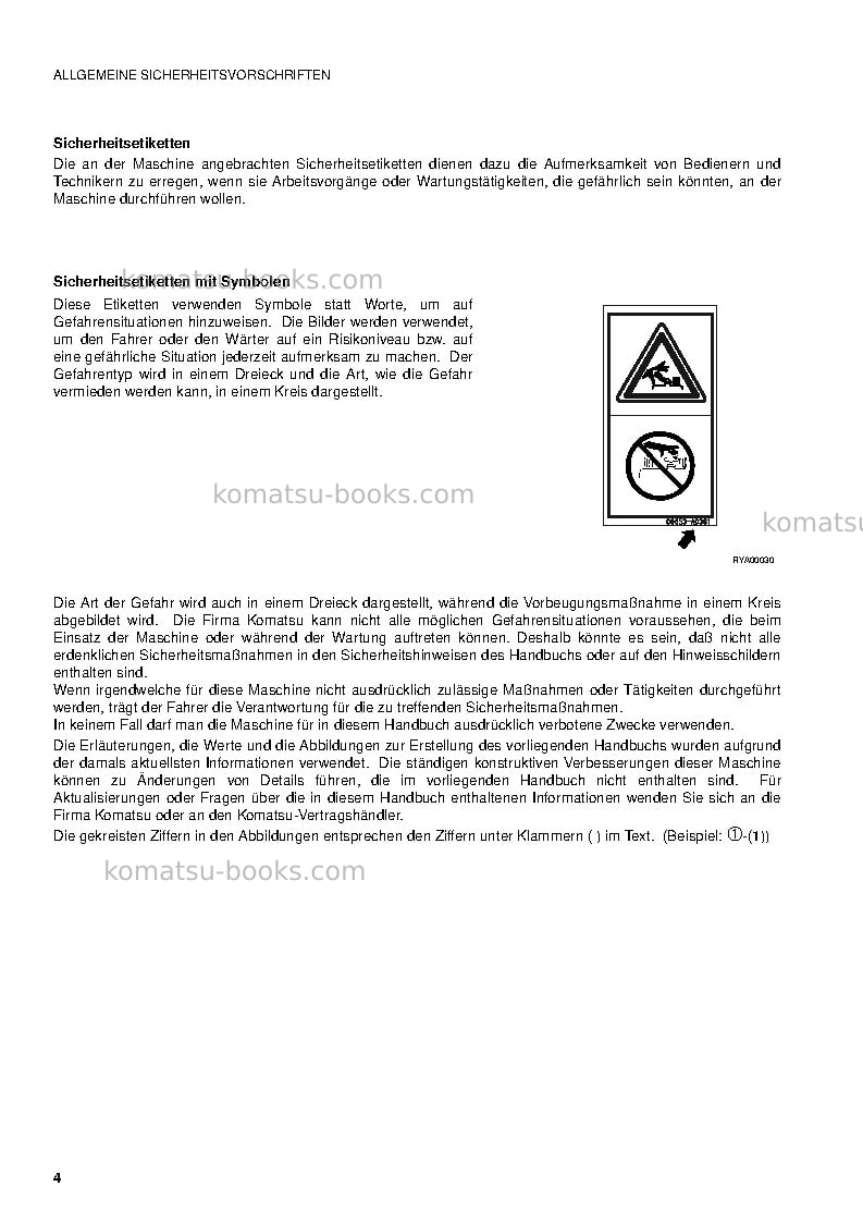 Komatsu pc09-1ita Betriebsanleitung Titelseite Seite 6 Komatsu pc09-1ita Betriebsanleitung Titelseite Seite 6