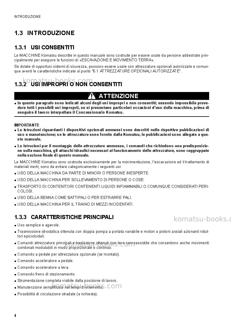 Komatsu ck25-1ita Manuale operativo copertina Pagina 6 Komatsu ck25-1ita Manuale operativo copertina Pagina 6