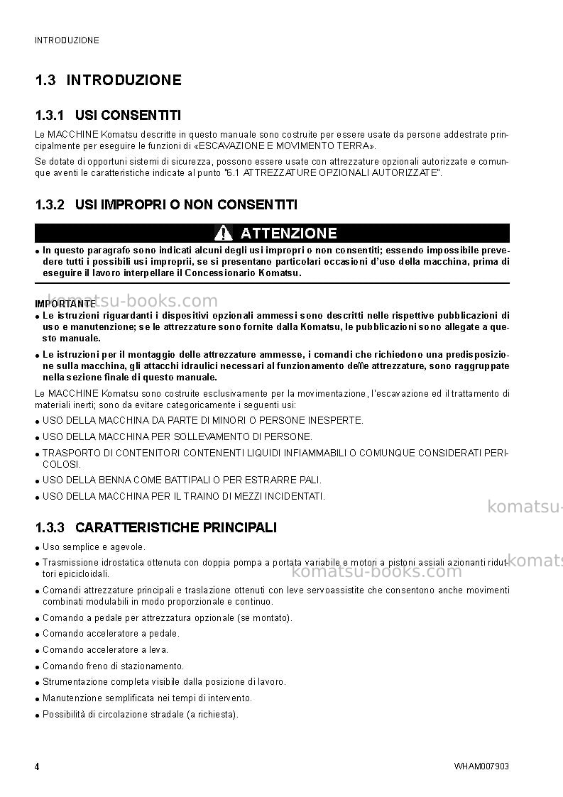 Komatsu ck25-1ita Manuale operativo copertina Pagina 6 Komatsu ck25-1ita Manuale operativo copertina Pagina 6