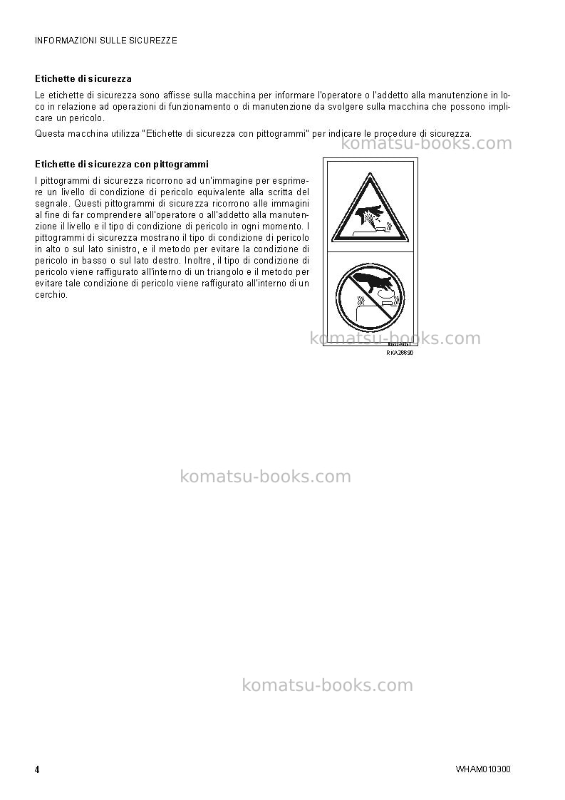 Komatsu sk714-5ita-/ Manuale operativo copertina Pagina 6 Komatsu sk714-5ita-/ Manuale operativo copertina Pagina 6