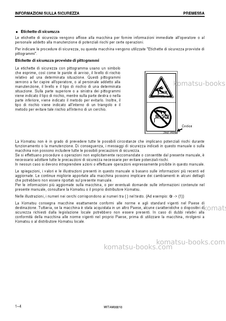 Komatsu pc138us-10ita Manuale operativo copertina Pagina 6