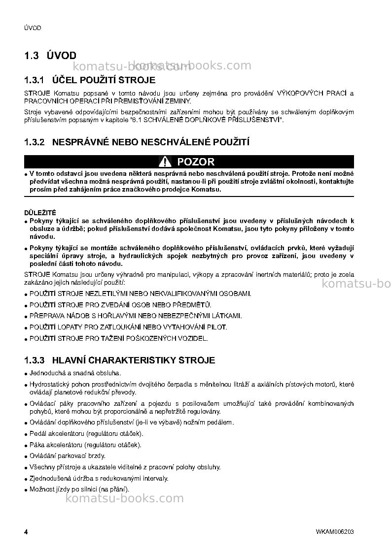 Komatsu ck30-1ita Provozní manuál obálka Strana 6 Komatsu ck30-1ita Provozní manuál obálka Strana 6