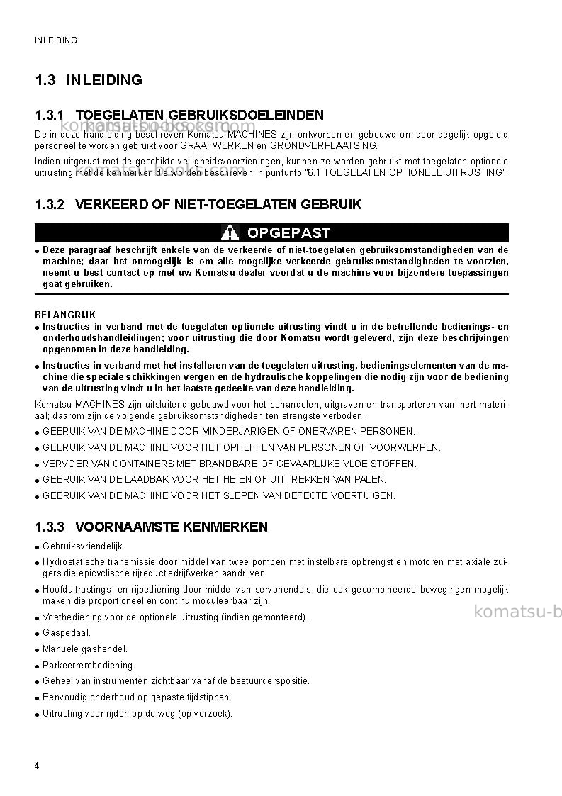 Komatsu ck20-1ita Operation manual cover Page 6 Komatsu ck20-1ita Operation manual cover Page 6