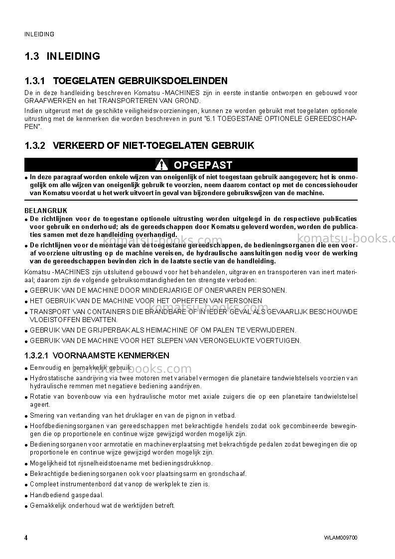 Komatsu pc80mr-3ita Operation manual cover Page 6 Komatsu pc80mr-3ita Operation manual cover Page 6
