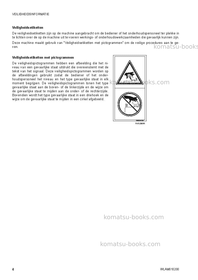Komatsu sk510-5ita Operation manual cover Page 6