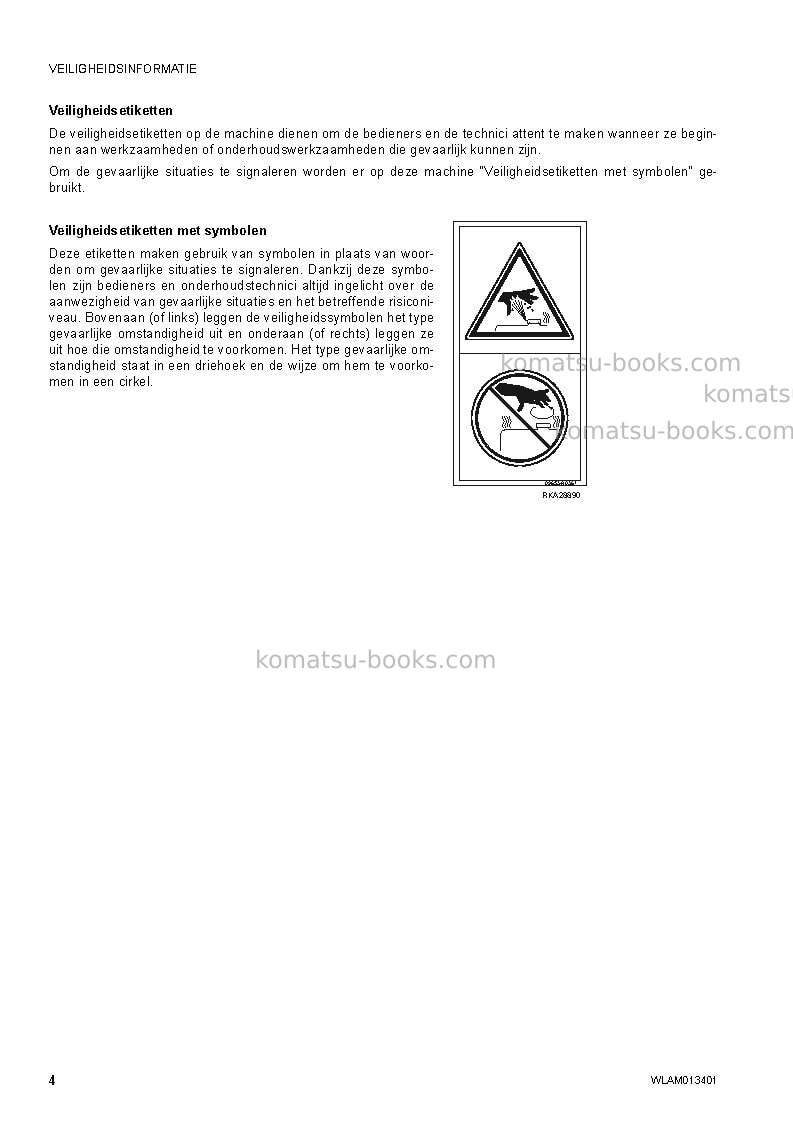 Komatsu pc20mr-2ita Operation manual cover Page 6 Komatsu pc20mr-2ita Operation manual cover Page 6