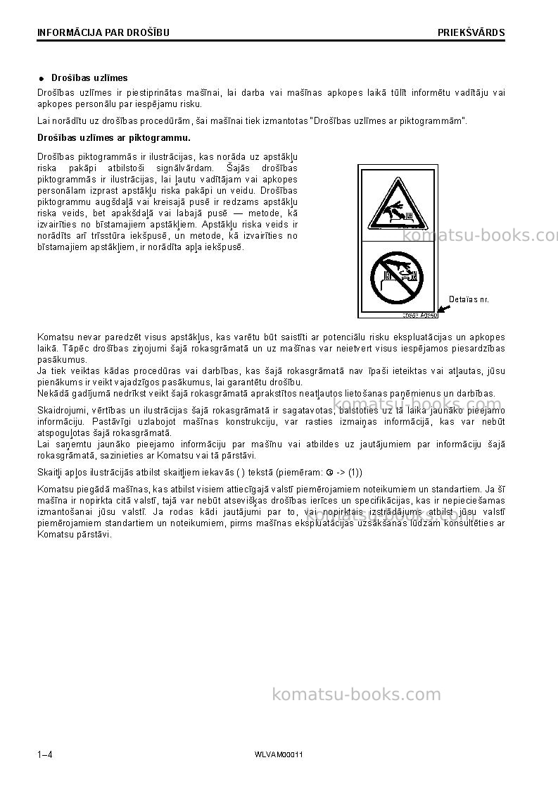 Komatsu pc138us-10ita Operation manual cover Page 6 Komatsu pc138us-10ita Operation manual cover Page 6