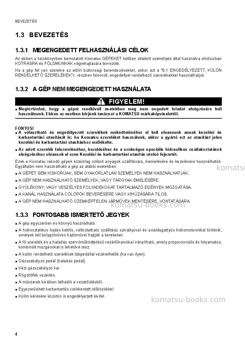 Komatsu ck20-1ita Operation manual cover Page 6 Komatsu ck20-1ita Operation manual cover Page 6