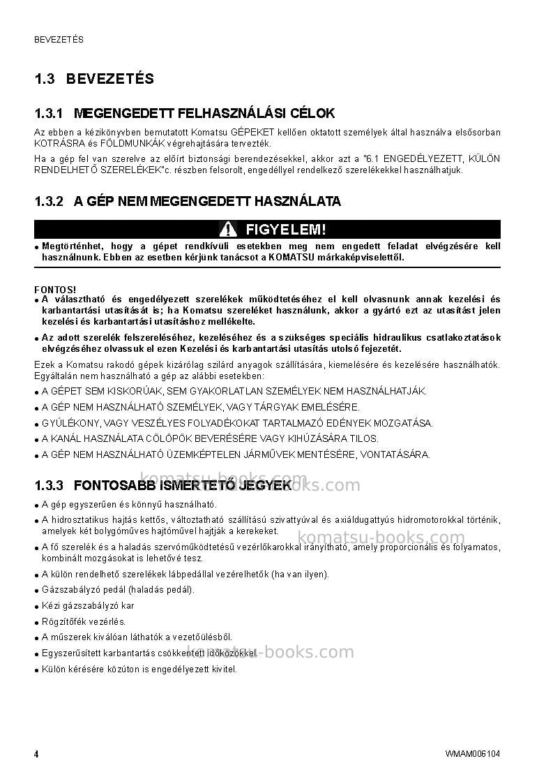 Komatsu ck20-1ita Operation manual cover Page 6 Komatsu ck20-1ita Operation manual cover Page 6
