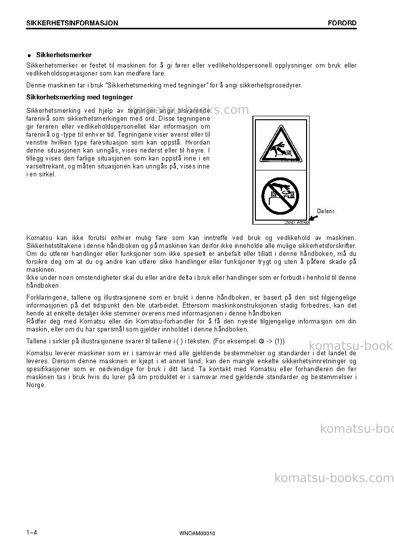 Komatsu pc138us-10ita Operation manual cover Page 6 Komatsu pc138us-10ita Operation manual cover Page 6