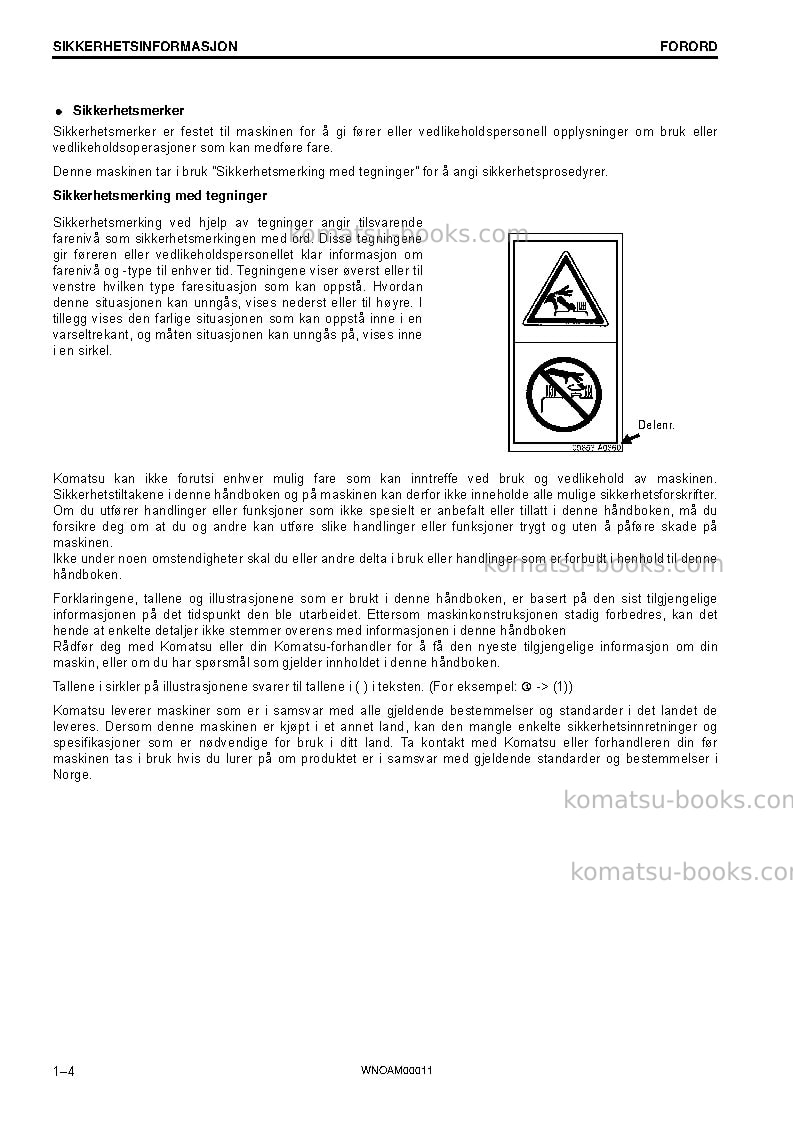 Komatsu pc138us-10ita Operation manual cover Page 6
