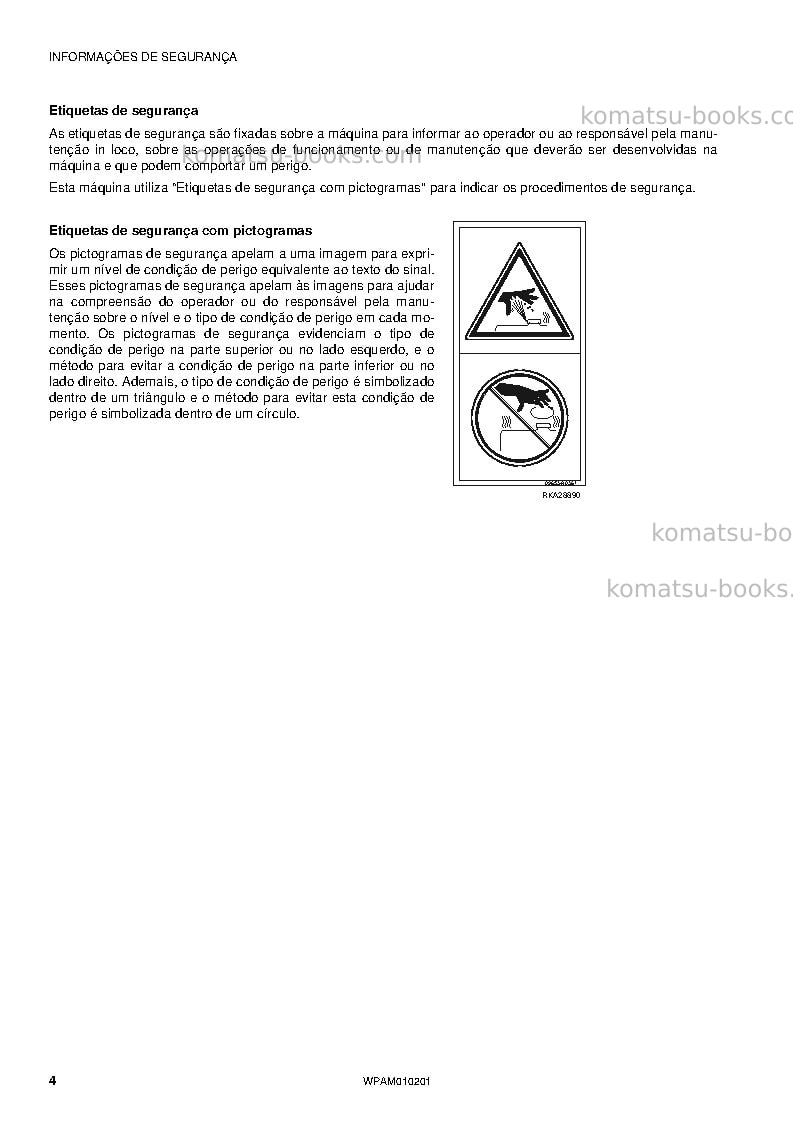 Komatsu sk510-5ita Manual de operação capa Página 6 Komatsu sk510-5ita Manual de operação capa Página 6
