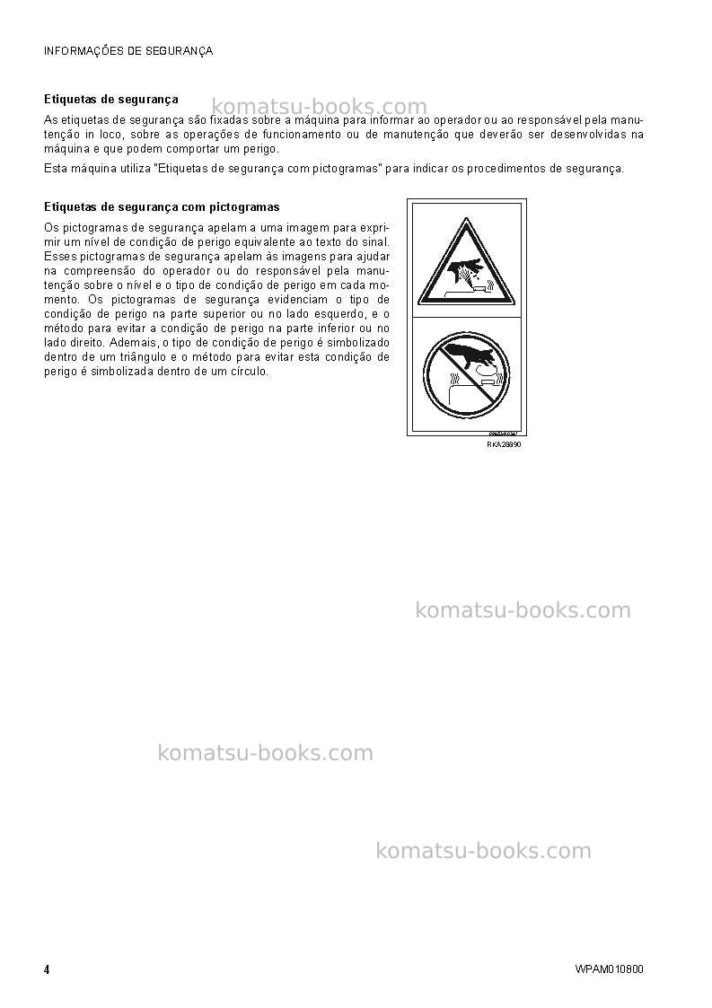 Komatsu sk1020-5ita-turbo Manual de operação capa Página 6