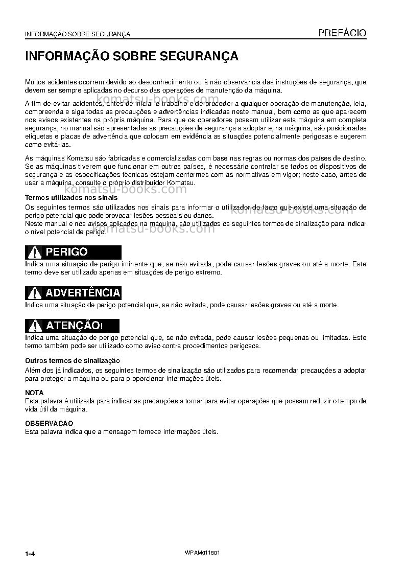 Komatsu pc09-1ita Manual de operação capa Página 6