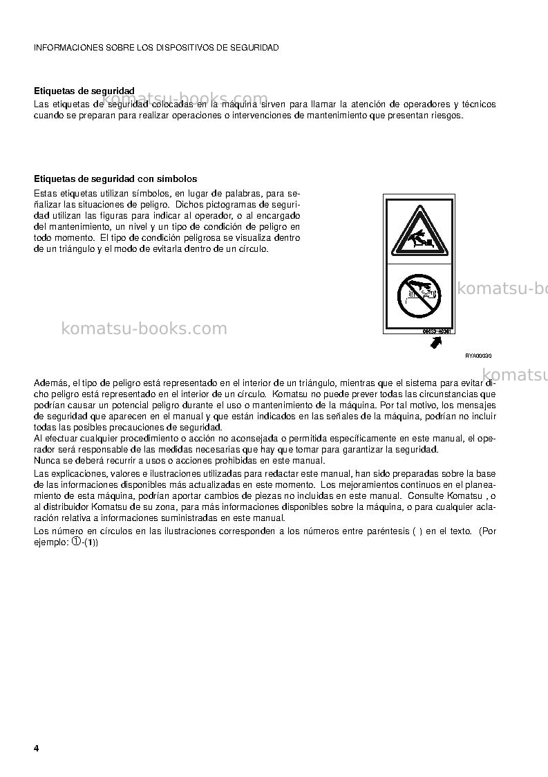 Komatsu pc09-1ita Manual de operación cover Page 6 Komatsu pc09-1ita Manual de operación cover Page 6