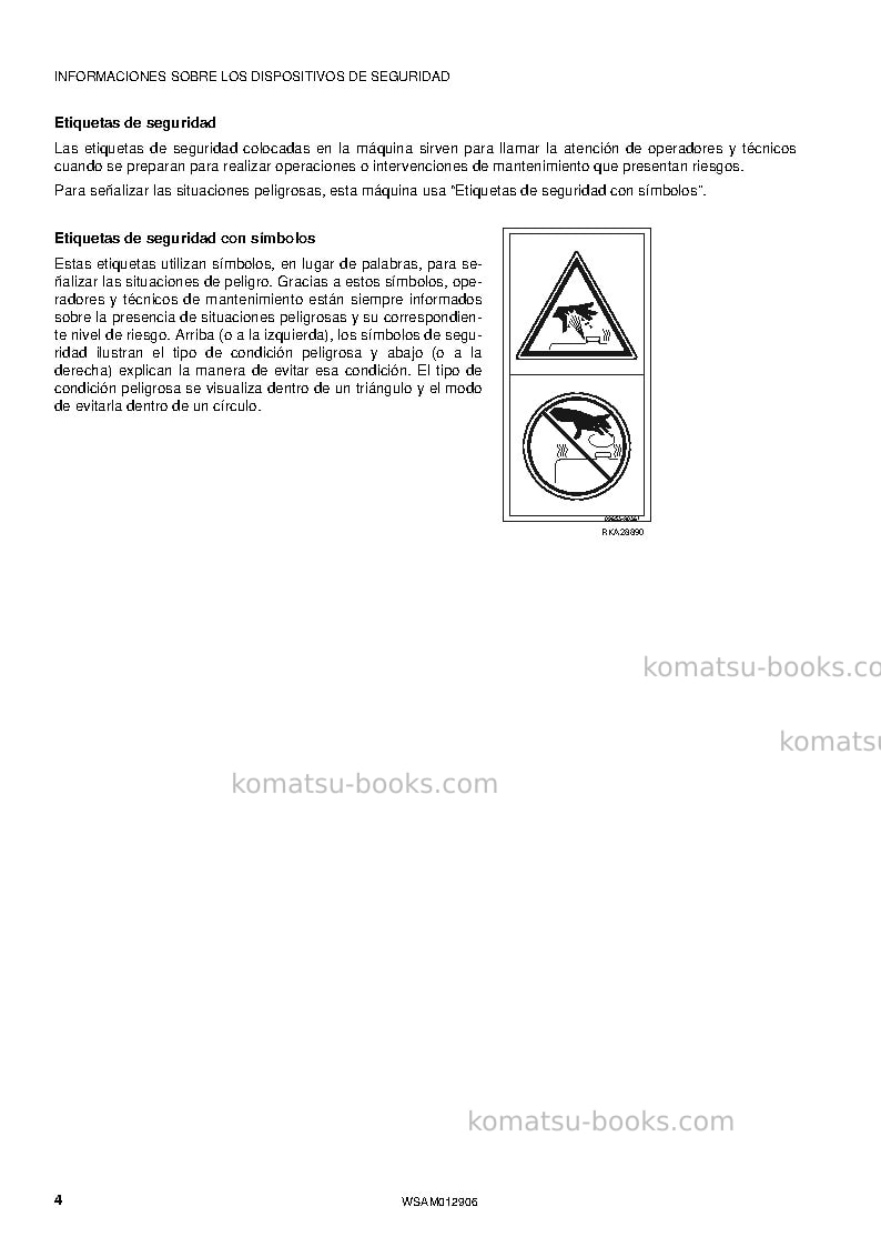 Komatsu pc80mr-3ita Manual de operación cover Page 6 Komatsu pc80mr-3ita Manual de operación cover Page 6