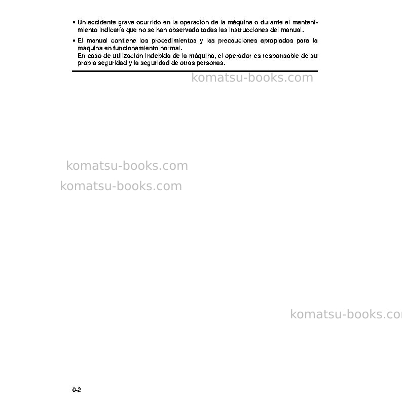 Komatsu pw95-1ita Manual de operación cover Page 6