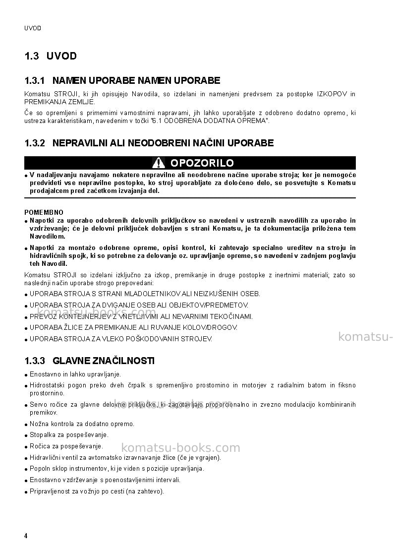 Komatsu ck20-1ita Operation manual cover Page 6 Komatsu ck20-1ita Operation manual cover Page 6
