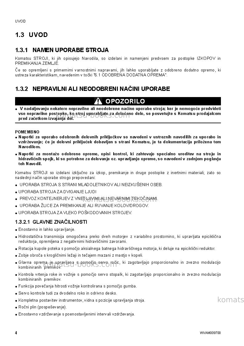 Komatsu pc80mr-3ita Operation manual cover Page 6 Komatsu pc80mr-3ita Operation manual cover Page 6