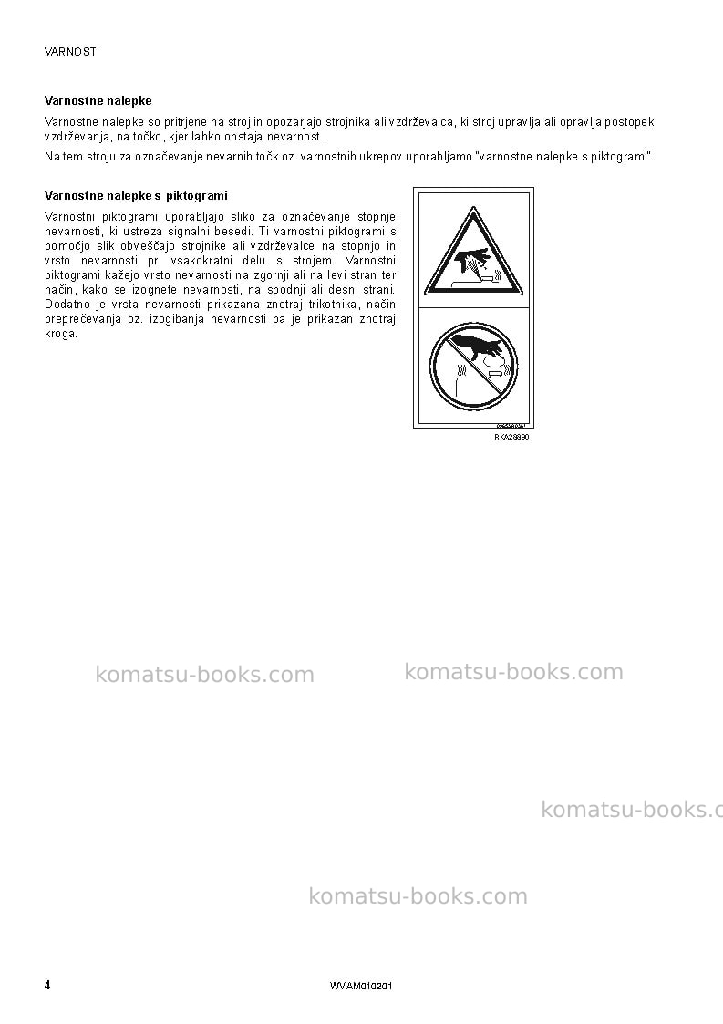 Komatsu sk510-5ita Operation manual cover Page 6