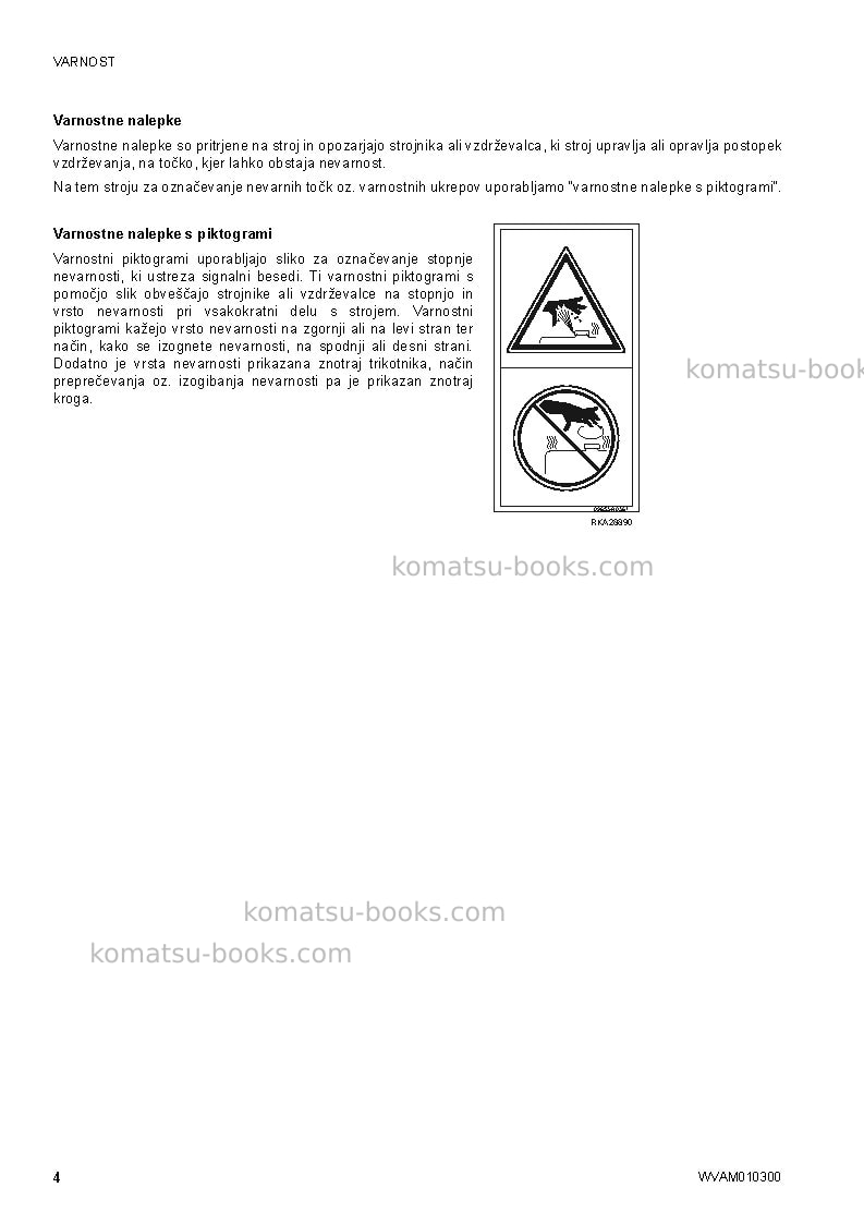 Komatsu sk714-5ita-/ Operation manual cover Page 6