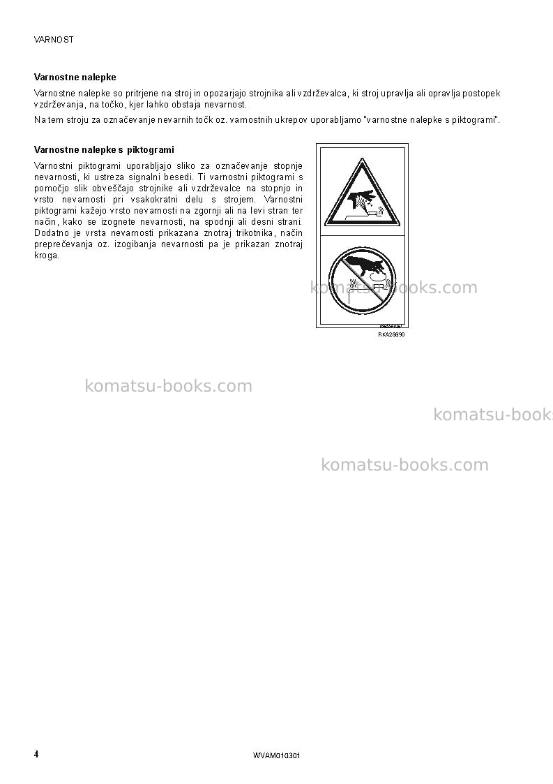 Komatsu sk714-5ita-/ Operation manual cover Page 6