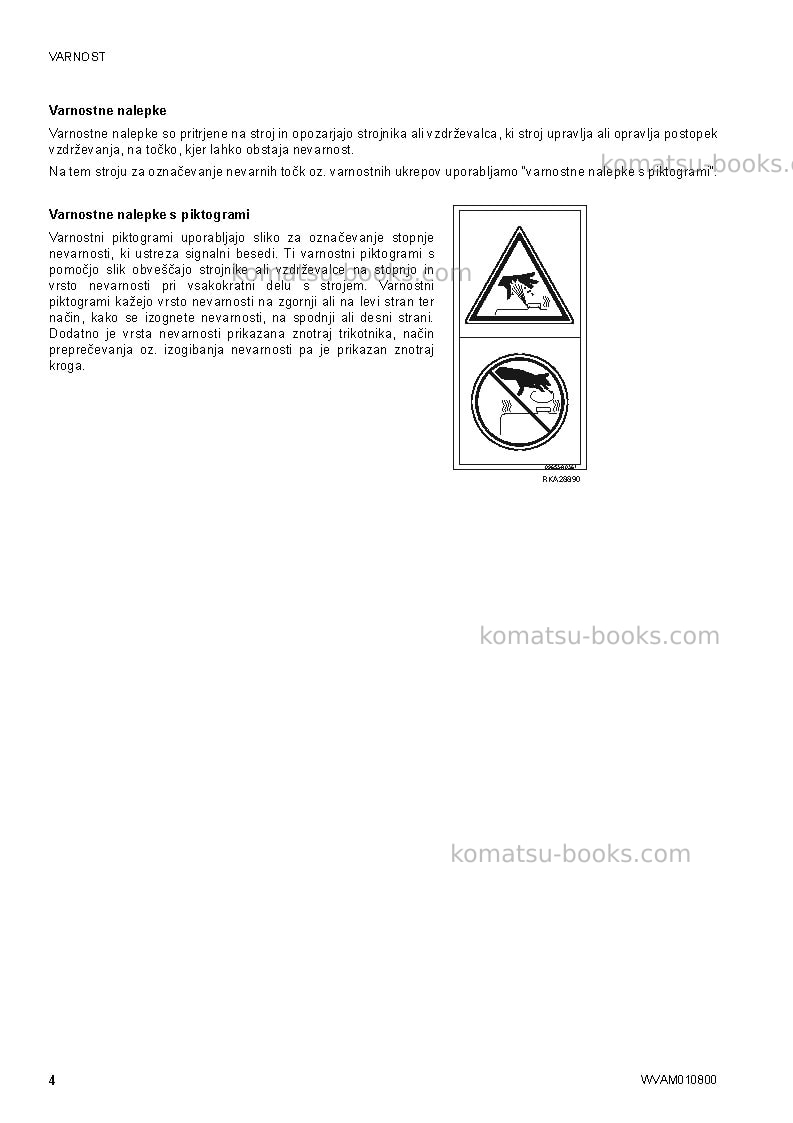 Komatsu sk1020-5ita-turbo Operation manual cover Page 6