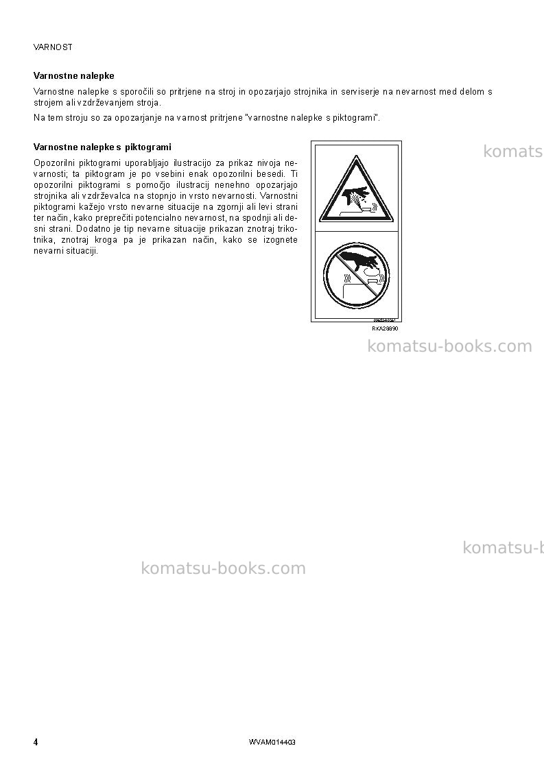 Komatsu pc55mr-3ita Operation manual cover Page 6 Komatsu pc55mr-3ita Operation manual cover Page 6
