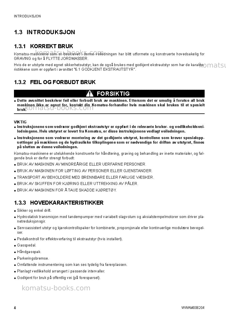Komatsu ck30-1ita Operation manual cover Page 6 Komatsu ck30-1ita Operation manual cover Page 6