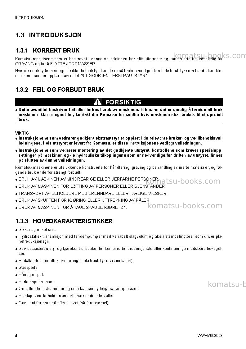 Komatsu ck35-1ita Operation manual cover Page 6