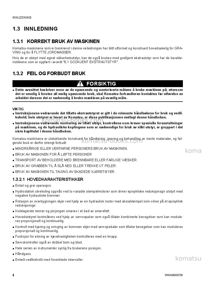 Komatsu pc80mr-3ita Operation manual cover Page 6 Komatsu pc80mr-3ita Operation manual cover Page 6