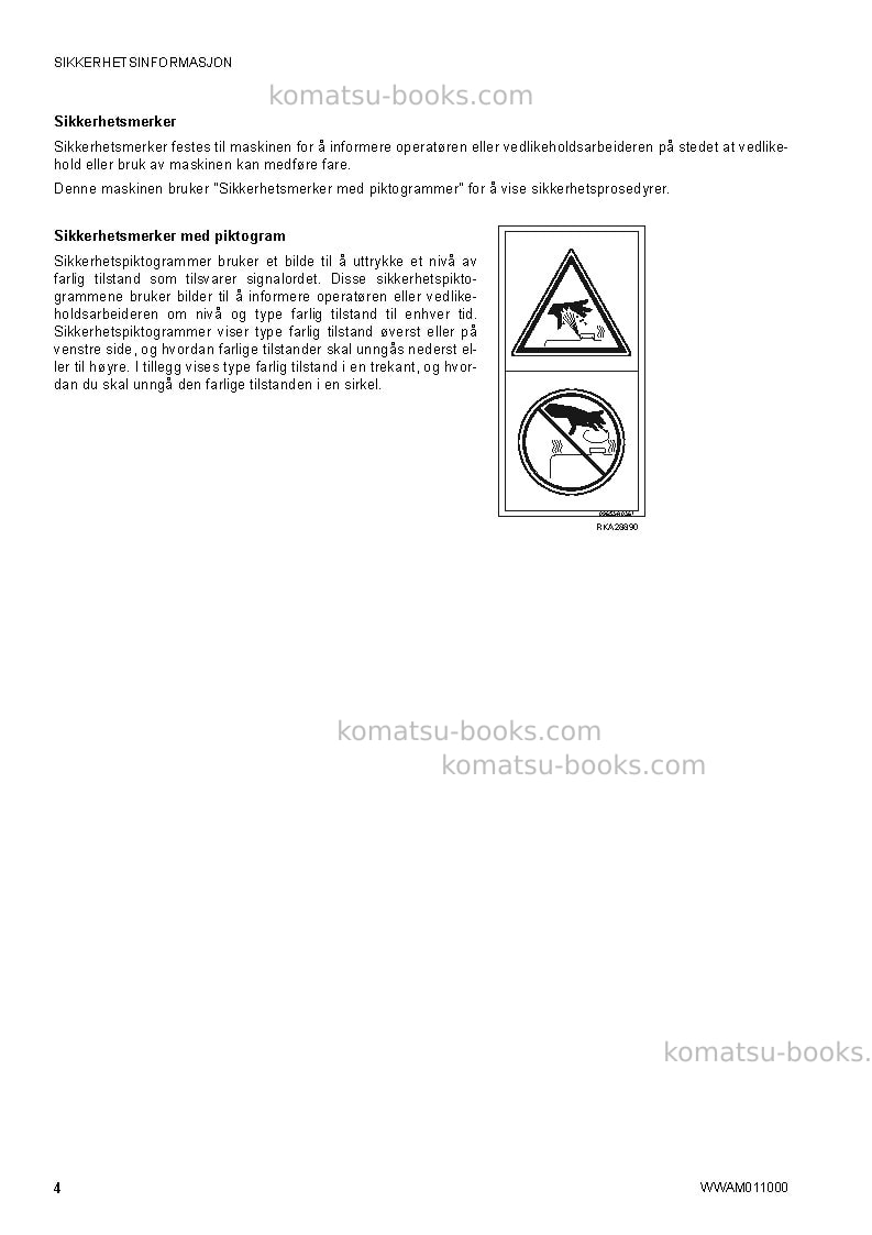 Komatsu ck20-1ita Operation manual cover Page 6 Komatsu ck20-1ita Operation manual cover Page 6