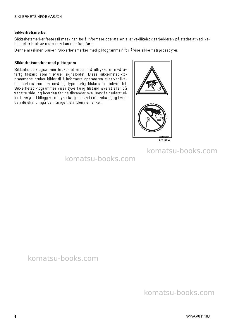 Komatsu ck25-1ita Operation manual cover Page 6 Komatsu ck25-1ita Operation manual cover Page 6
